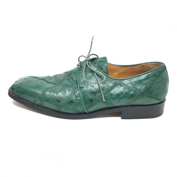 David Eden Oxfords Shoes Size 8.5 Green Ostrich main image 5